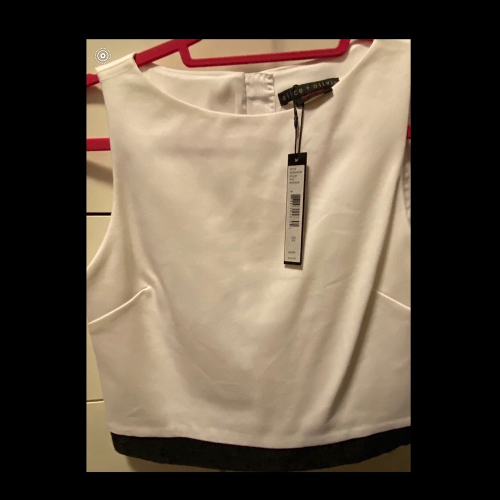 NWT Alice and Olivia white tank